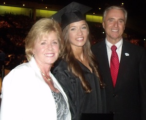 NSB High 2011 grad Ashley Thurman with relatives Mary and Frank Bruno